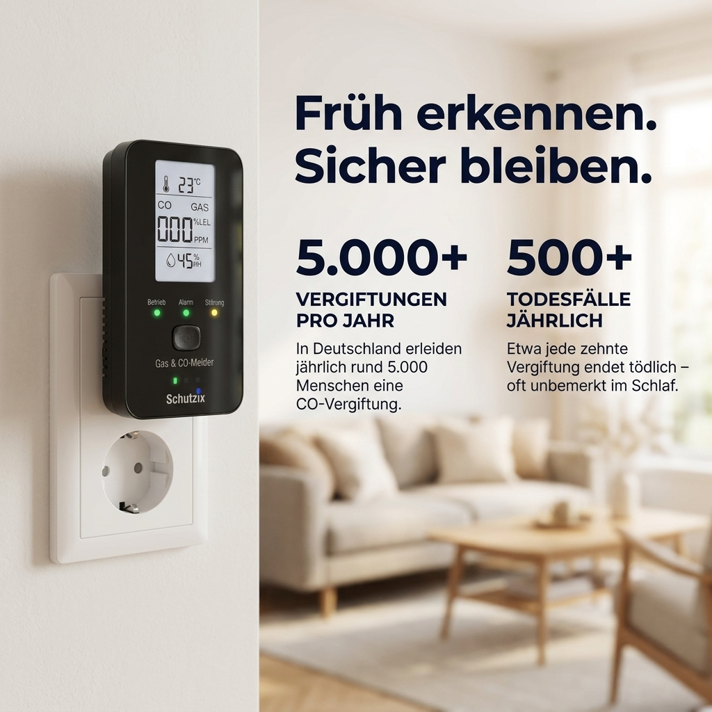 Schutzix 4 in 1 CO Detektor