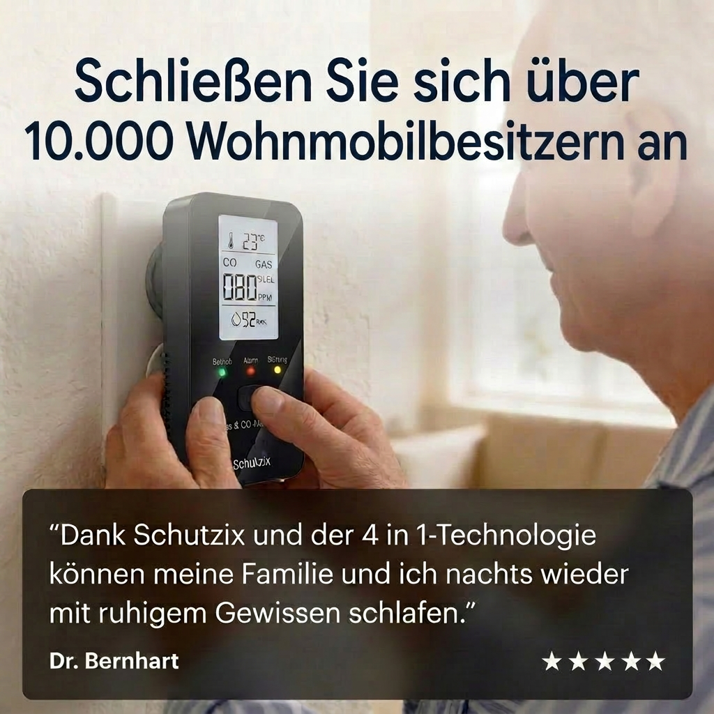 Schutzix 4 in 1 CO Detektor für Wohnmobile
