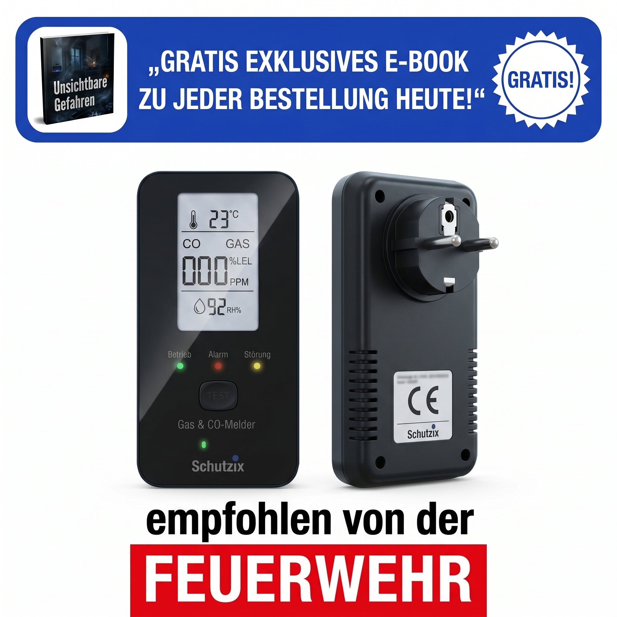 Schutzix 4 in 1 CO Detektor